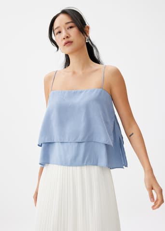 Layered Satin Camisole Top