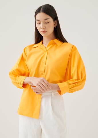 Brienne Cotton Puff Sleeve Shirt