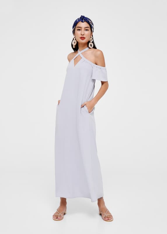 Buy Elmira Halter Neck Maxi Dress @ Love, Bonito Singapore | Shop Women ...