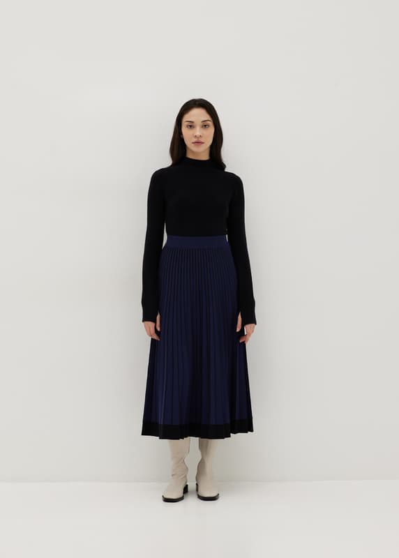 Antonia Pleated Knit Skirt | Love, Bonito ID