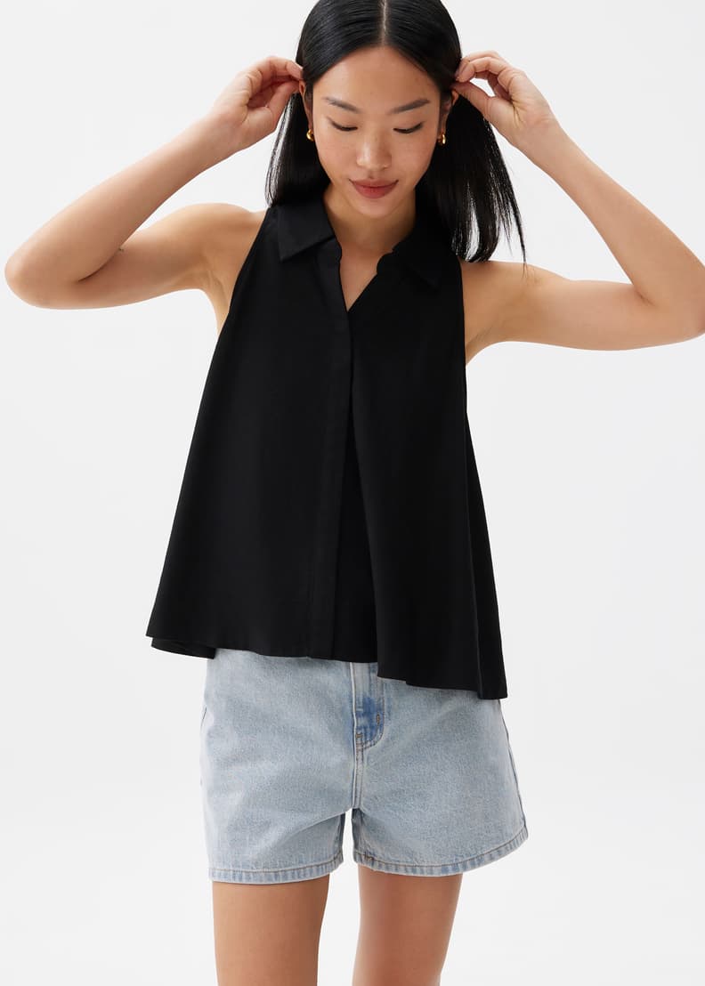 Linen Collared Swing Top | Love, Bonito SG