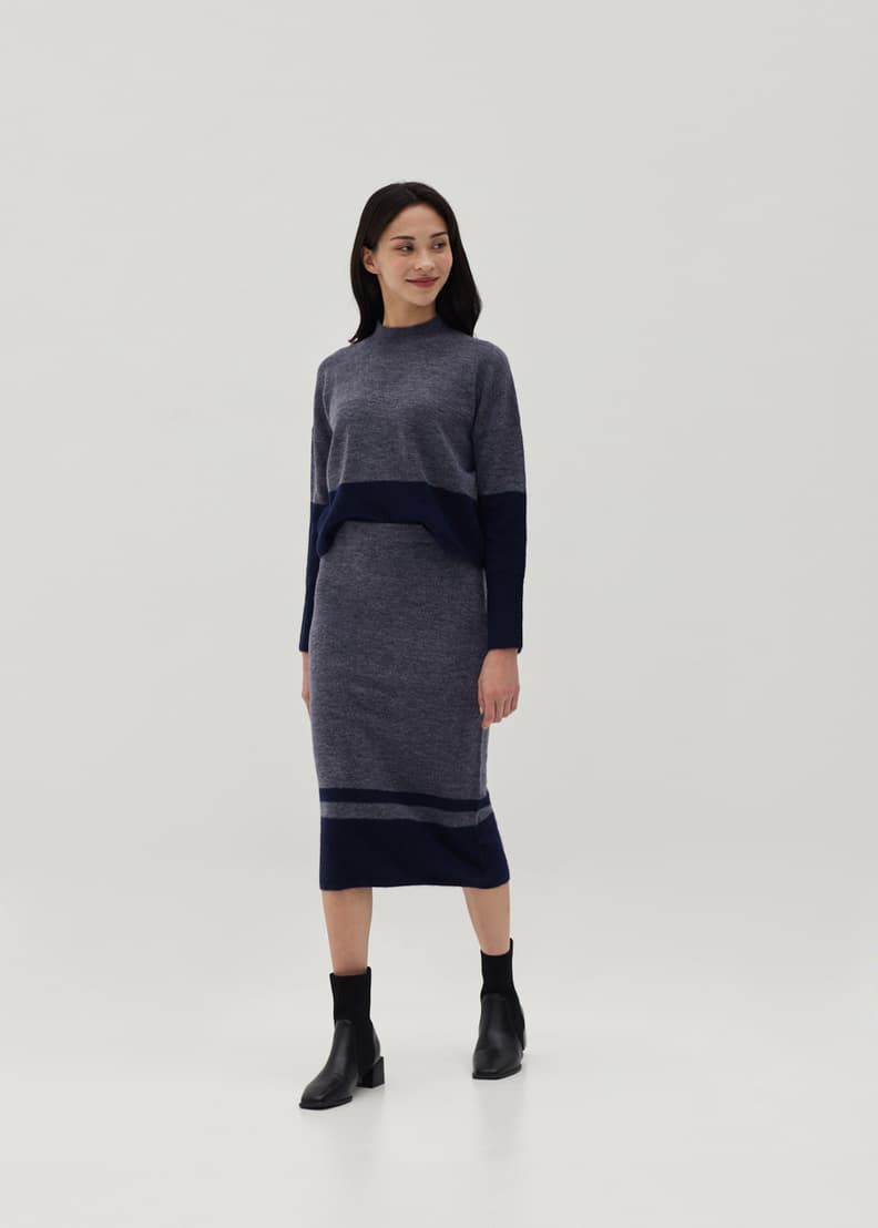 Emery Colour Block Knit Skirt