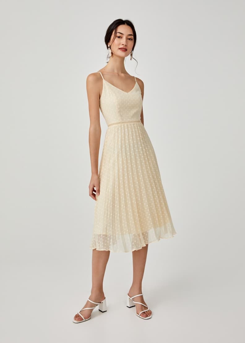 Buy Hailey Pleated Jacquard Camisole Dress @ Love, Bonito Singapore, Shop  Women's Fashion Online