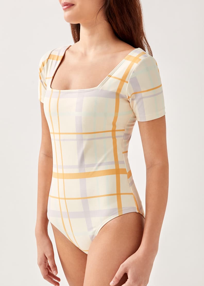 Gingham cut sale out swimsuit