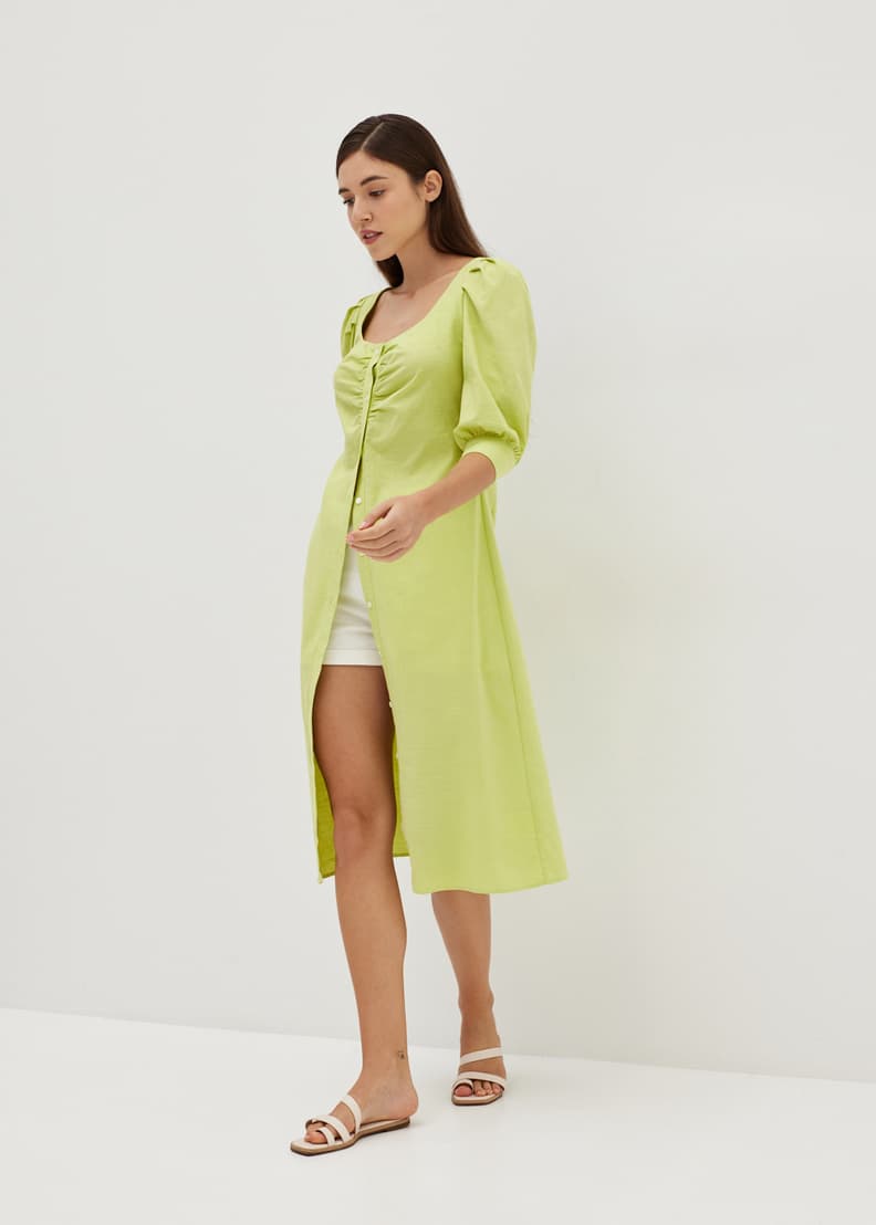 Anniston Puff Sleeve Shirt Dress | Love, Bonito US