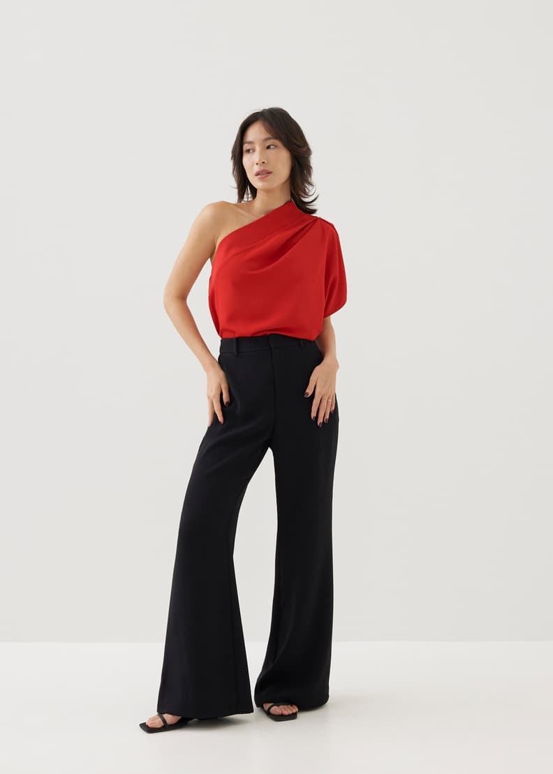 Jonan Asymmetric Drape Blouse