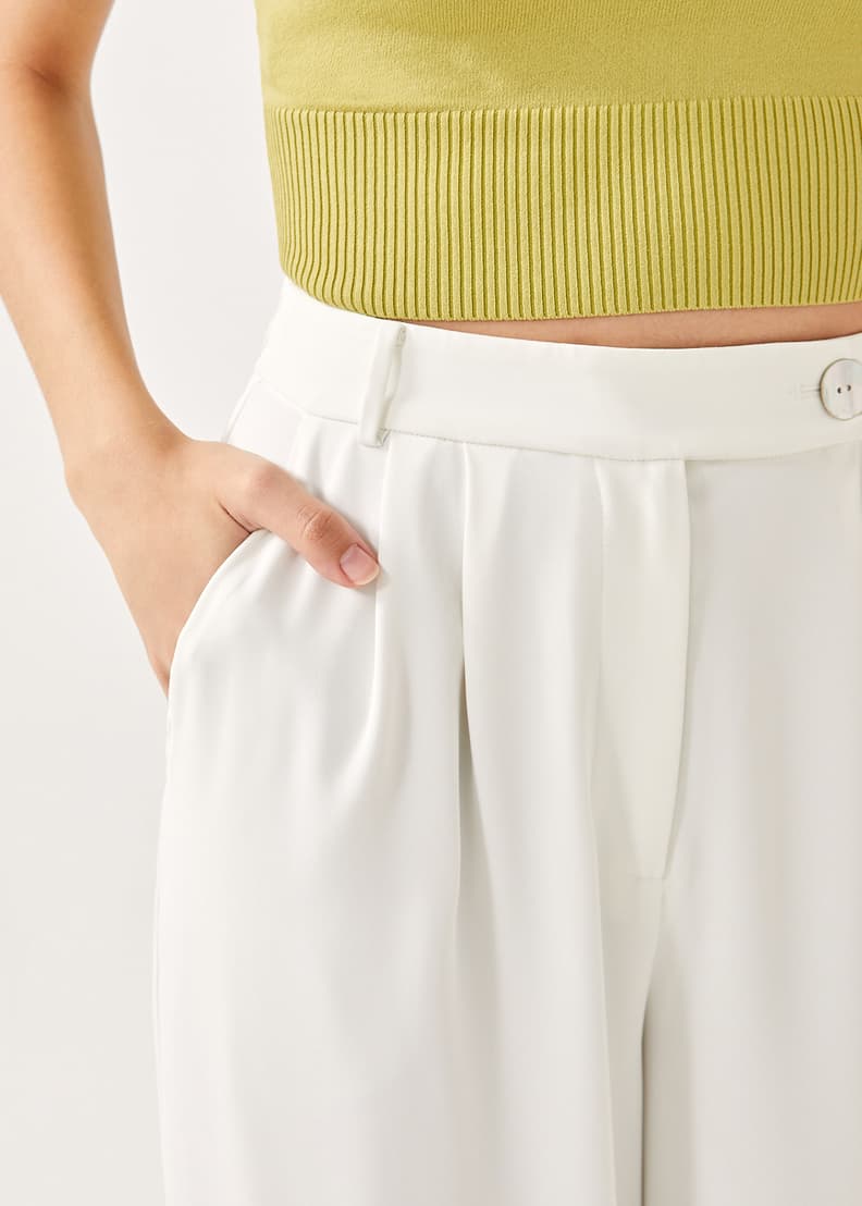 Buy Terry Linen Wide Leg Pants @ Love, Bonito Singapore