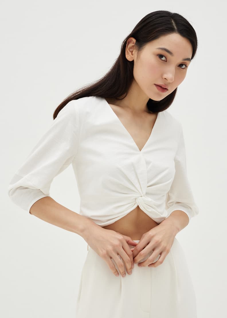 Buy Emori Babydoll Tie Back Top @ Love, Bonito Singapore, Shop Women's  Fashion Online