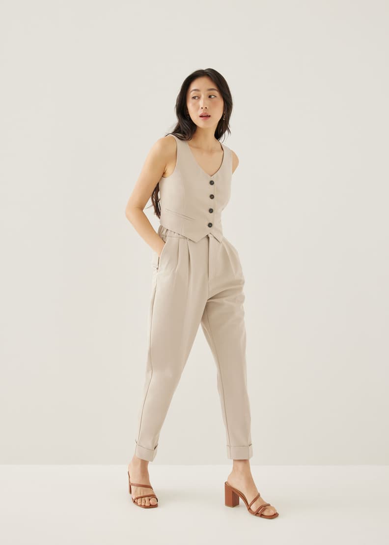 Buy Leilani Belted Straight Leg Pants @ Love, Bonito Singapore, Shop  Women's Fashion Online