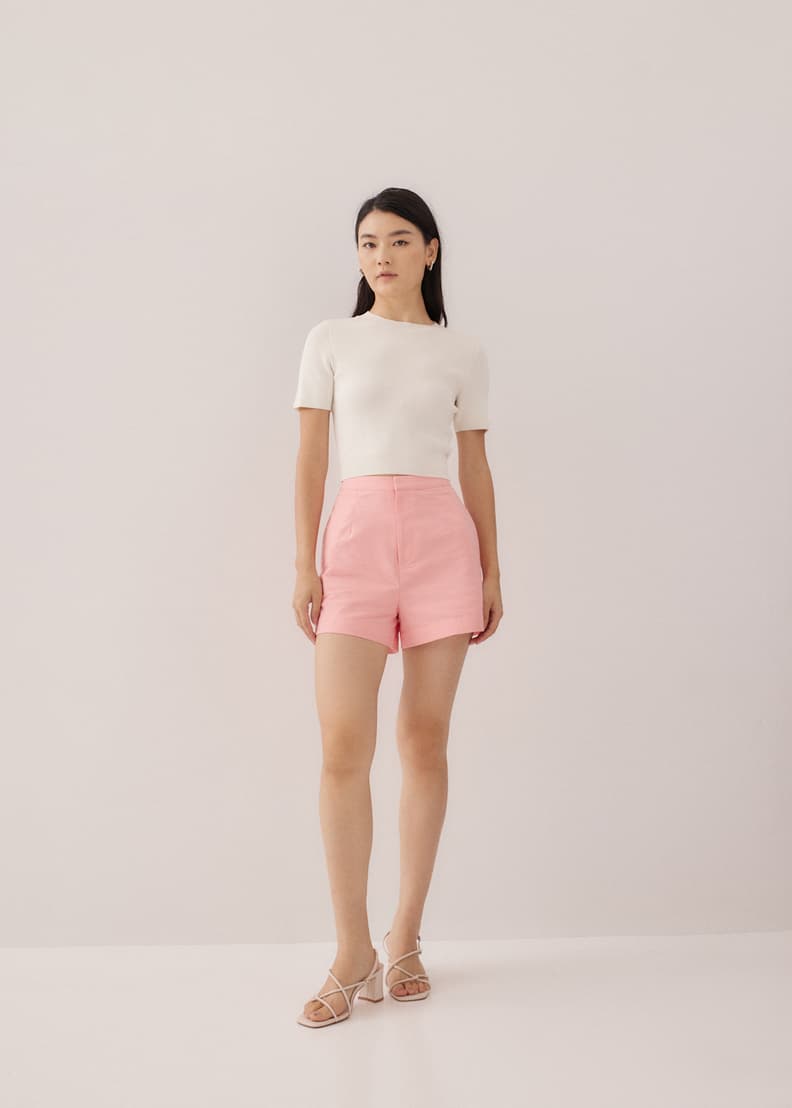 Amita Cotton Tailored A-line Shorts | Love, Bonito US