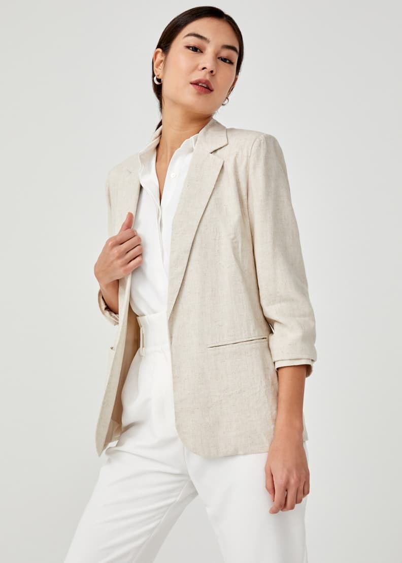 Relaxed 2025 linen blazer