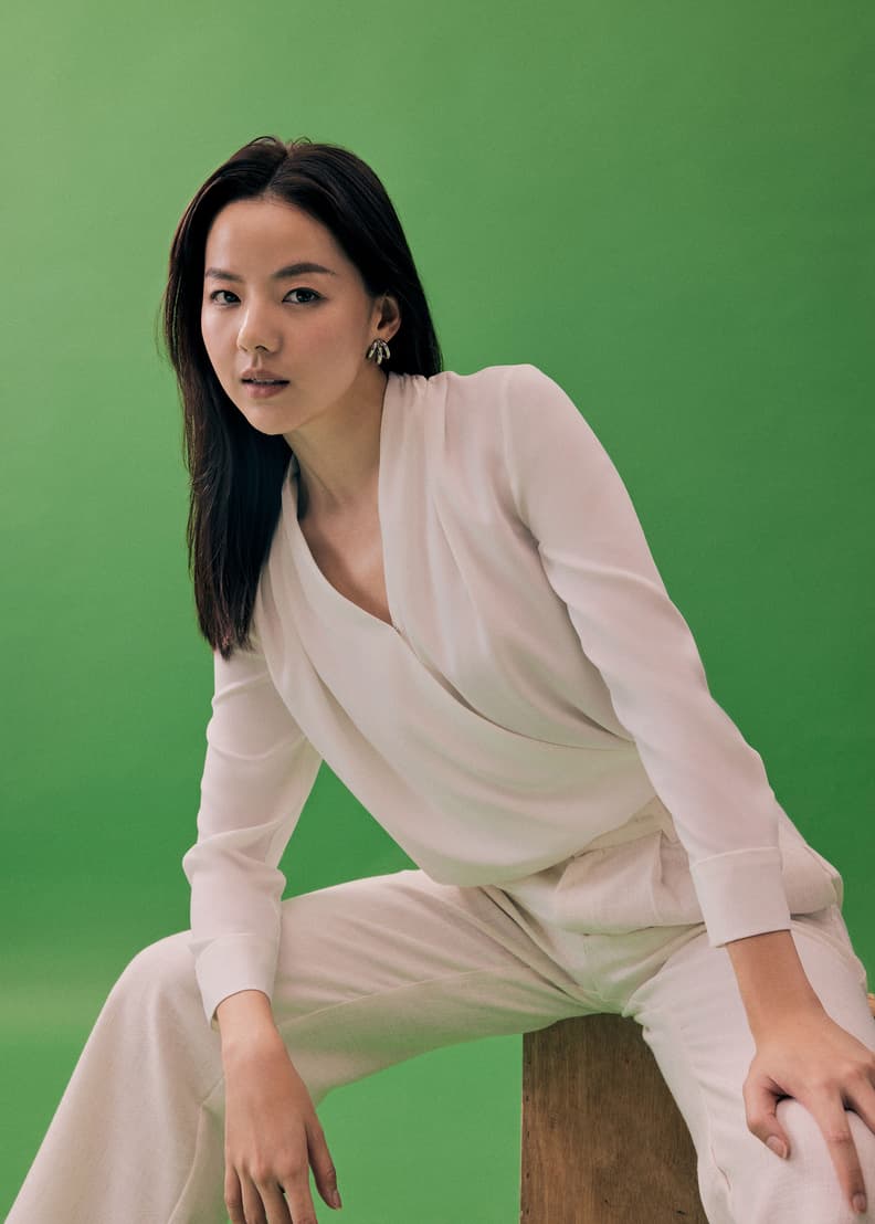 Buy Ada V-neck Wrap Blouse (2022 Version) @ Love, Bonito Singapore, Shop  Women's Fashion Online