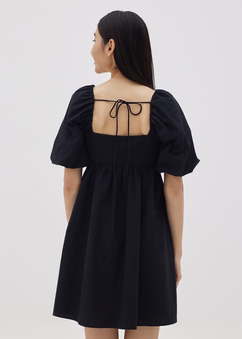 Buy Tanisha Blouson Sleeve Ruched Babydoll Dress @ Love, Bonito, Shop  Women's Fashion Online