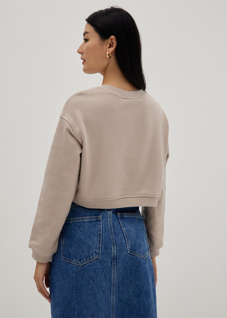 Buy Trisha Boxy Crop Sweater @ Love, Bonito Singapore