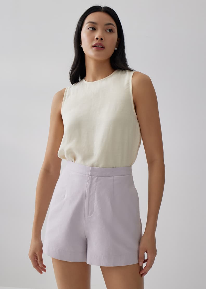 Buy Larsie Tailored Linen Cropped Shirt @ Love, Bonito